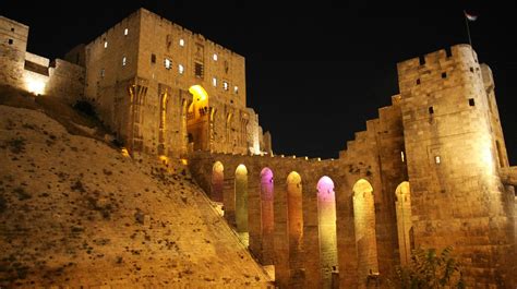 Aleppo, Syria. Built atop a huge, partially artificial hill (faced with ...