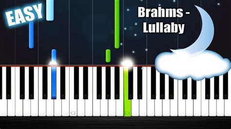 Brahms - Lullaby - EASY Piano Tutorial by PlutaX - YouTube