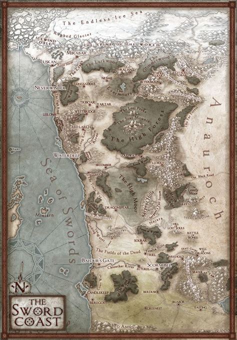 The Sword Coast: A campaign map of northwest Faerun *REVISED | The sword, The o'jays and Products