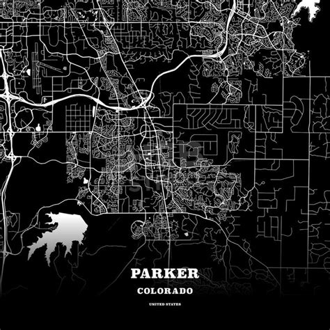 Parker, Colorado, USA map | Map poster, Poster template, Usa map