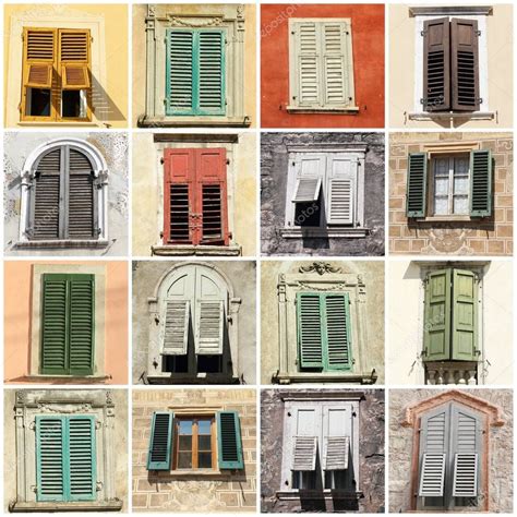 Collage Antique Windows Shutters Italy Europe - Stock Photo , #AD, #Windows, #Shutters, #Collage ...