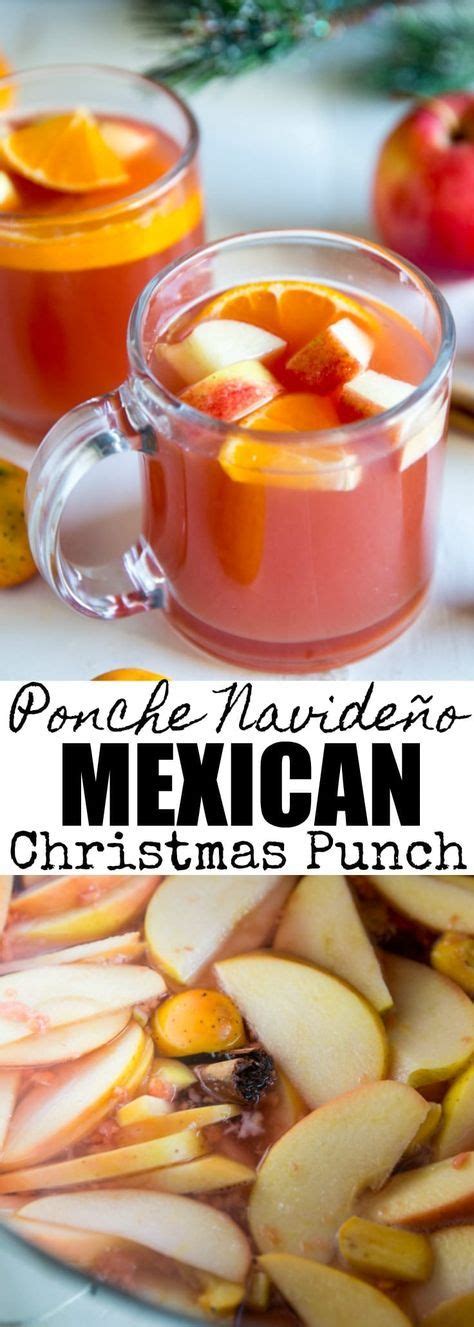 Mexican Christmas Punch (Ponche Navideño) is a war… Mexican Drinks ...