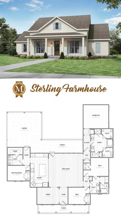 Open Concept Single Story Farmhouse Plans - Awesome Open Concept Single ...