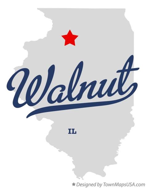 Map of Walnut, IL, Illinois