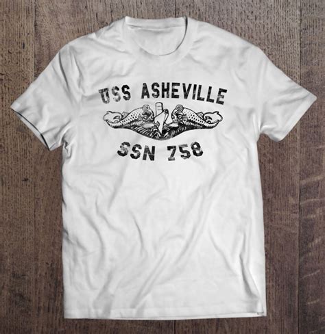 Uss Asheville Ssn 758 Attack Submarine Badge Vintage T Shirts, Hoodies, Sweatshirts & Merch ...