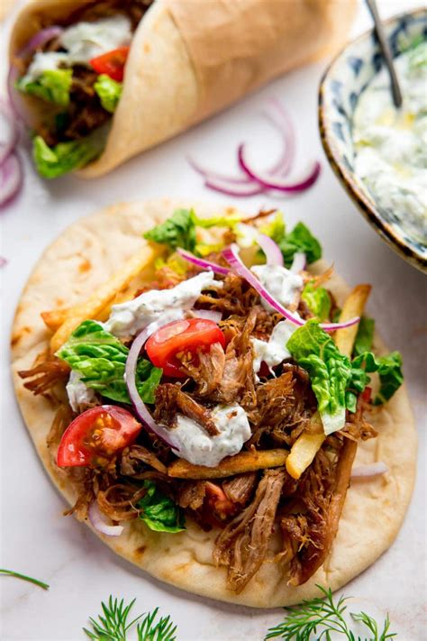 Crispy Pork Gyros - Nicky's Kitchen Sanctuary