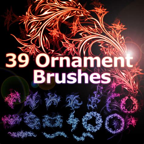 Floral Ornament BrushesPhotoshop Free brushes, Photoshop Fonts | BRUSHEZ
