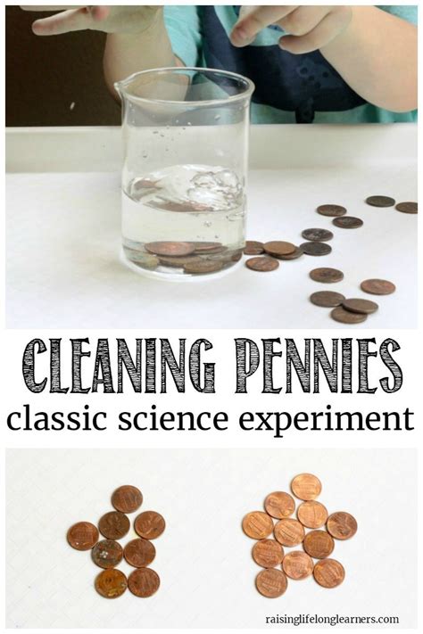 Cleaning Pennies Science Experiment for Kids