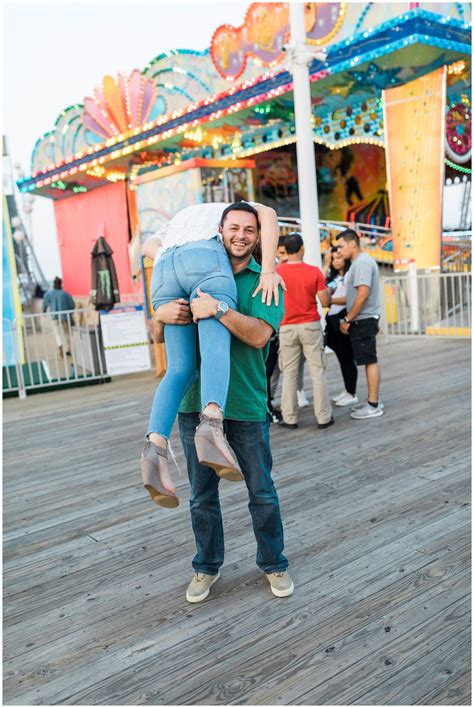 Seaside Boardwalk Engagement Photos | Ortley Beach Photographer | Long Beach Island Wedding ...