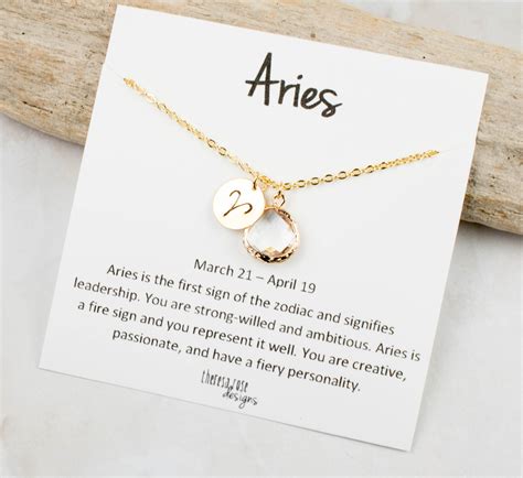 Aries Zodiac Gold Necklace, Aries April Necklace, April Birthday ...