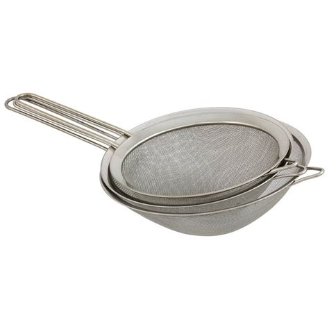 3pc Sieve Set 3 Sizes 20cm / 22cm / 24cm Stainless Steel