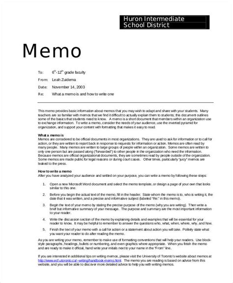 Student Memo - 8+ Examples, Format, How to Write, Pdf