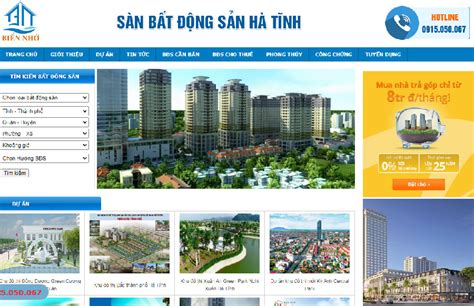 Thiết kế web Bất động sản ở tại TP Vinh Nghệ An Hà Tĩnh