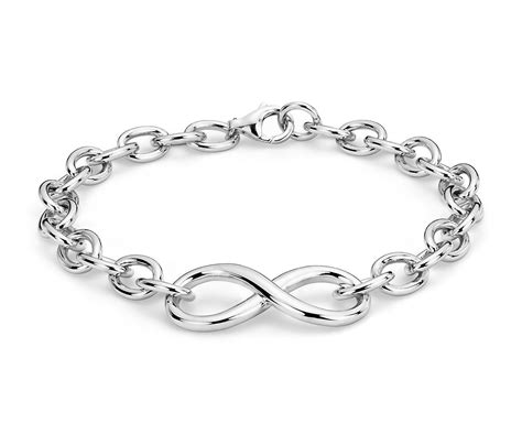 Infinity Chain Bracelet in Sterling Silver | Blue Nile