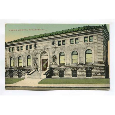 Public Library Elizabeth New Jersey vintage postcard