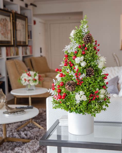 Boxwood Tree | Boxwood tree, In bloom florist, Christmas table decorations