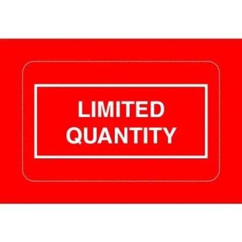 "Limited Quantity" Label - AMS Printing