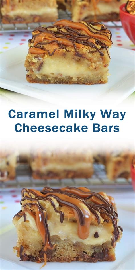 Caramel Milky Way Cheesecake Bars - 3 SECONDS