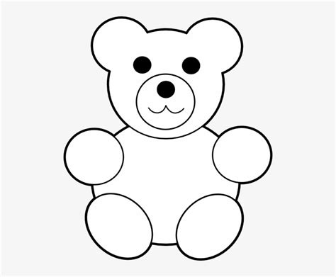 Teddy Bear Clipart Stencil - Free Teddy Bear Free Clipart Black And White PNG Image ...