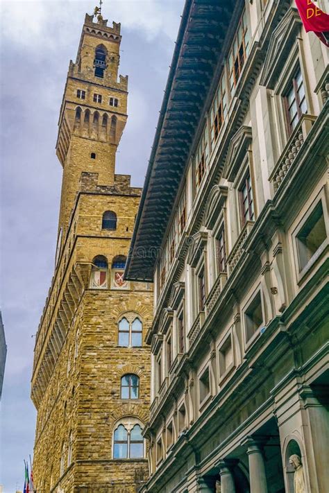 Palazzo Vecchio Tower Low Angle View Editorial Photo - Image of firenze ...