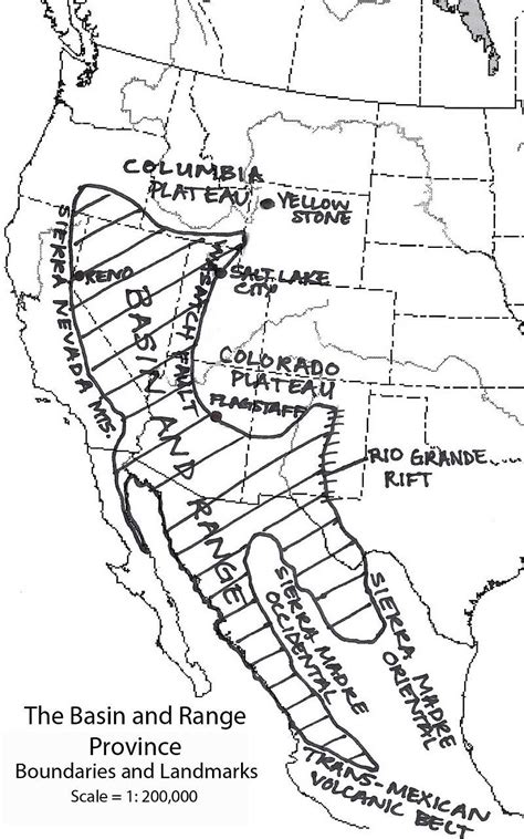 Basin and Range Province Boundaries and Landmarks - Basin and Range ...