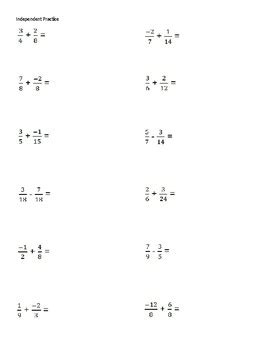 Adding / Subtracting Positive and Negative Fractions (FULL LESSON)