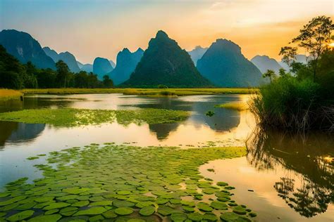 the li river in china. AI-Generated 30304901 Stock Photo at Vecteezy