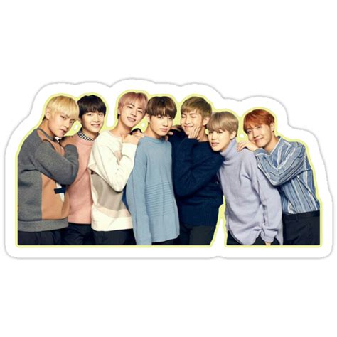 "Cut BTS Group Sticker " Stickers by KpopTokens | Redbubble