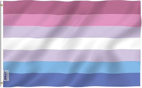 Anley Fly Breeze 3x5 Foot Bigender Pride Flag -Bi Gender LGBT Flags Polyester with Brass ...