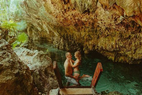 Tulum Cenote Day After Adventure Couples Session — Oregon Wedding ...