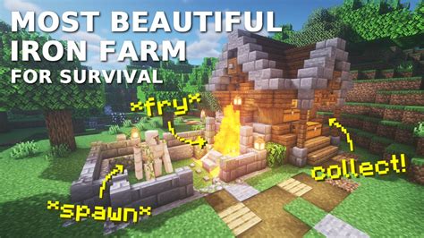 Beautiful, Customizable Iron Farm Design for 1.16, 1.17 Java (350+ ingots per hour) : r ...