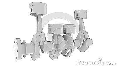 Piston and Crankshaft X-ray Animation. Stock Footage - Video of auto ...