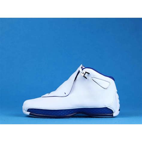 New Air Jordan 18 White Sport Royal AA2494-106 White Blue Outlet Causal ...