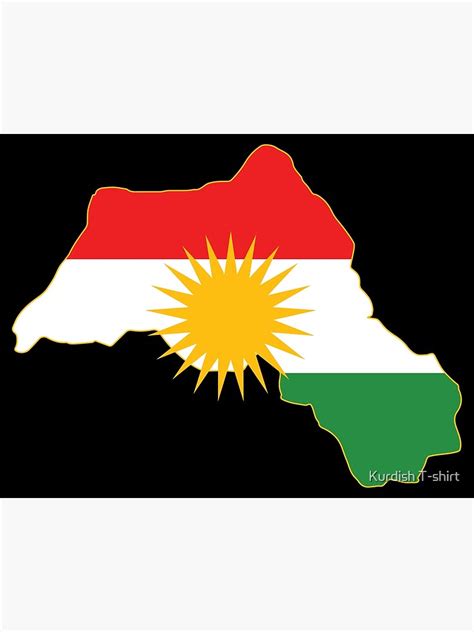 "Kurdistan flag in a Kurdistan map" Poster for Sale by ebo-tshirt | Redbubble