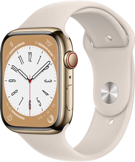 Best Buy: Apple Watch Series 8 GPS + Cellular 41mm Gold Stainless Steel ...