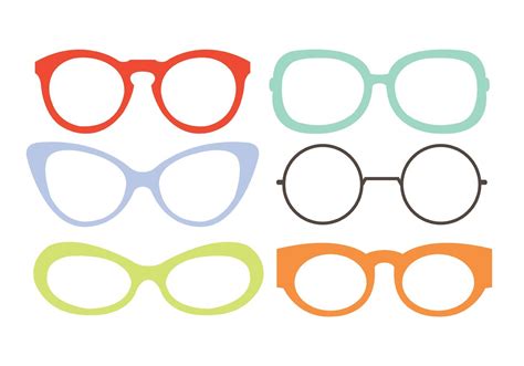 Collection of vintage vector eye glasses vectors from the different ...