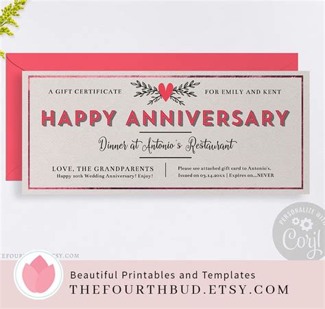 a happy anniversary card with the words, beautiful printables and templates on it