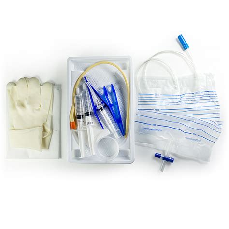 Kit de cateterismo de catéter urinario Foley de vía simple / doble / triple estéril desechable ...