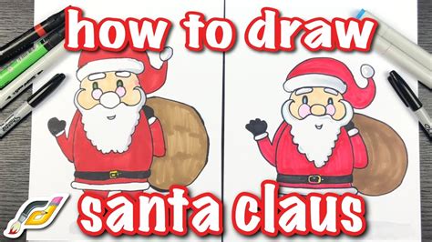 Easy Step By Step Cartoon Easy Step By Step Santa Claus Drawing : Draw ...