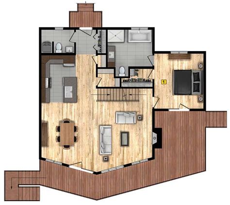 The Northcliff Log Home Floor Plan by Timber Block Log Homes