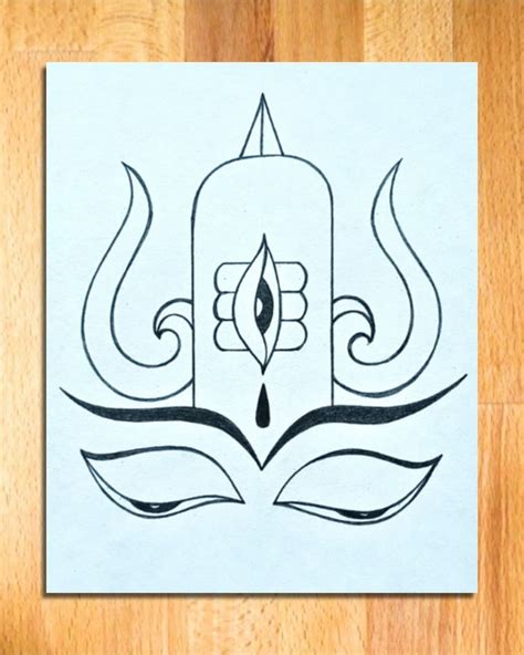 easy steps to draw Shivling and Trishul, Shivling of Lord Shiva drawing ...