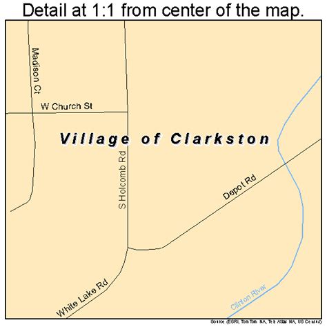 Village of Clarkston Michigan Street Map 2682450