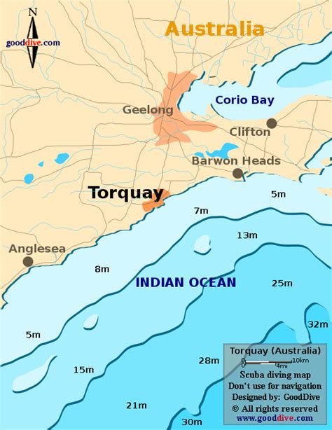 Torquay Map - Goodive.com