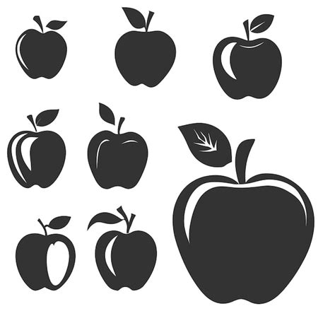 Premium Vector | Apple silhouette vector example