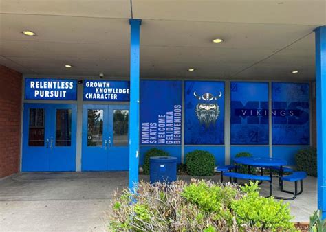 Mazama High School signage reflects the school's inclusive environment ...