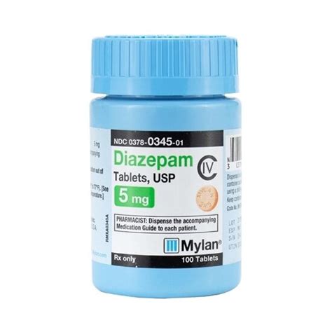 Diazepam [C-IV], 5mg, 100 Tablets/Bottle | McGuff Medical Products