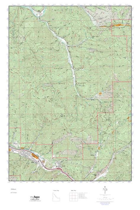 MyTopo Osburn, Idaho USGS Quad Topo Map