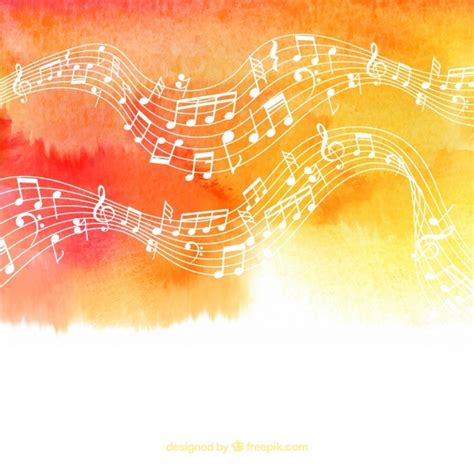 Watercolor Music Notes at PaintingValley.com | Explore collection of ...