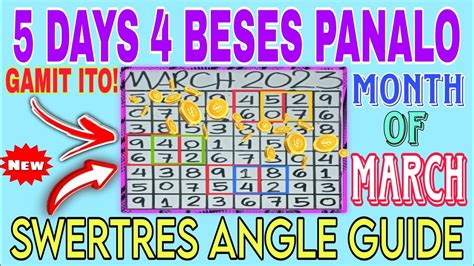 SWERTRES ANGLE GUIDE/MONTH OF MARCH ( Sunod2x Ang Panalo ) # ...