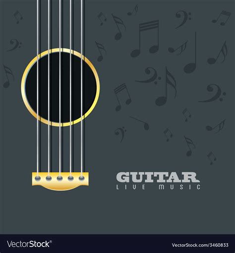 Guitar live music poster background Royalty Free Vector